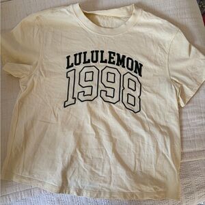 Lululemon Light Yellow Graphic T-Shirt